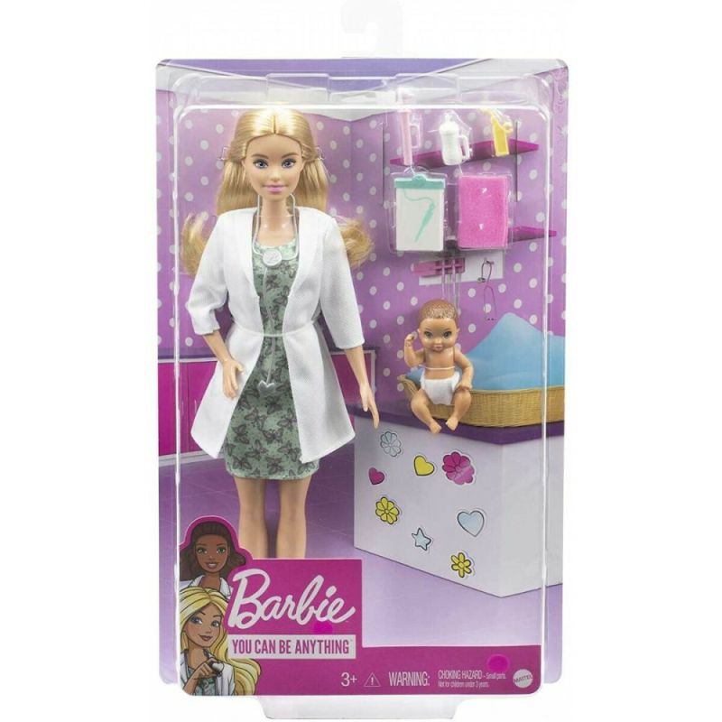 Κούκλα Barbie you can be anything - Γιατρός με μωράκι