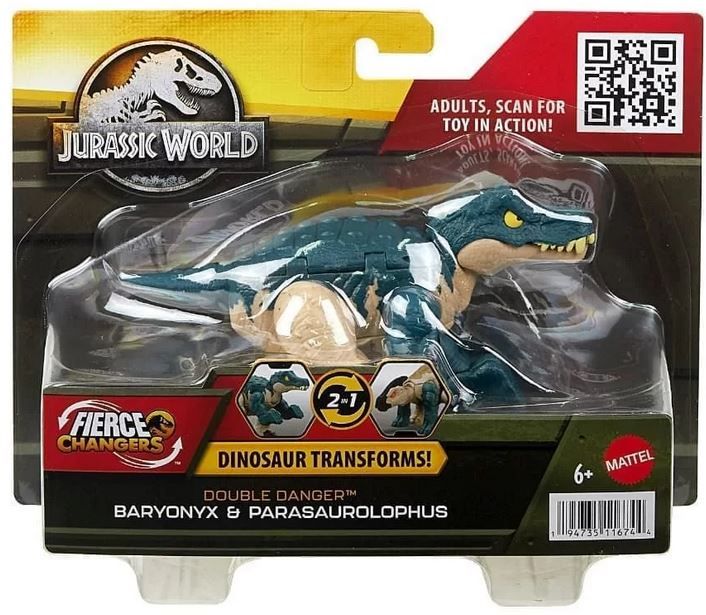Jurassic World Fierce Changers - Double Danger Baryonyx & Parasaurolophus 2 σε 1