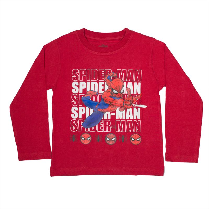 Μπλούζα Spiderman για Αγόρια Κόκκινη