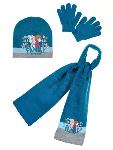 Σετ Σκουφάκι, Γάντια, Κασκόλ Frozen Μπλε