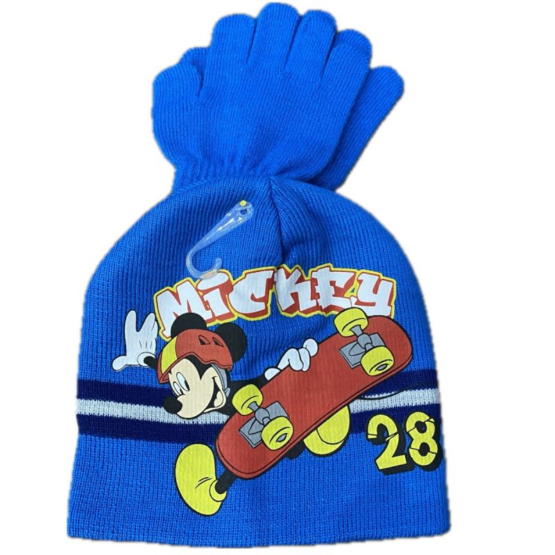 Σετ Σκουφάκι, Γάντια Disney Mickey Μπλε