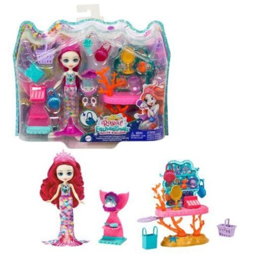 Mattel Enchantimals Royals: Ocean Kingdom - Ocean Treasures Shop (Milagra Mermaid Scallop) Mermaid Set (HCF71)