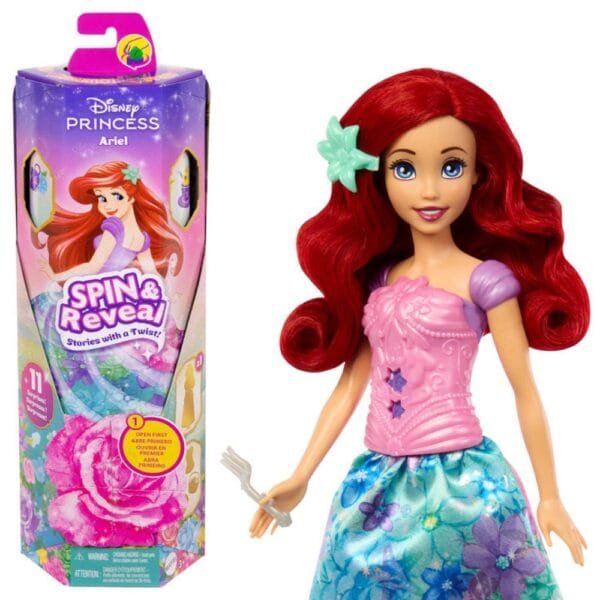 Mattel Disney Princess: Spin Reveal - Ariel Doll (HTV88)