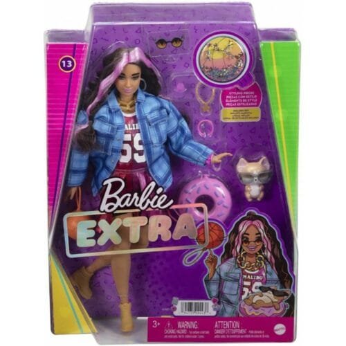 Mattel Barbie Extra - Basketball Doll Jersey Dress Accessories, with Pet Corgi (HDJ46)