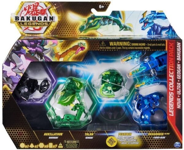 Spin Master Bakugan: Legends Collection Pack - Nova + Ultra + Geogan + Bakugan - Maxodon/Hyenix/Hanoj/Nillious Ultra (20140073)