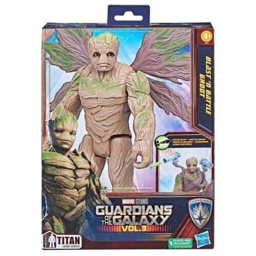 Hasbro Marvel Guardians of The Galaxy Vol.3: Blast N Battle Groot Titan Hero Deluxe Action Figure (F6873)