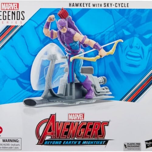 Hasbro Fans Marvel Avengers: Legends Series (60th Anniversary) - Beyond Earths Mightiest - Hawkeye with Sky-Cycle Action Figure Vehicle (Excl.) (F7063)