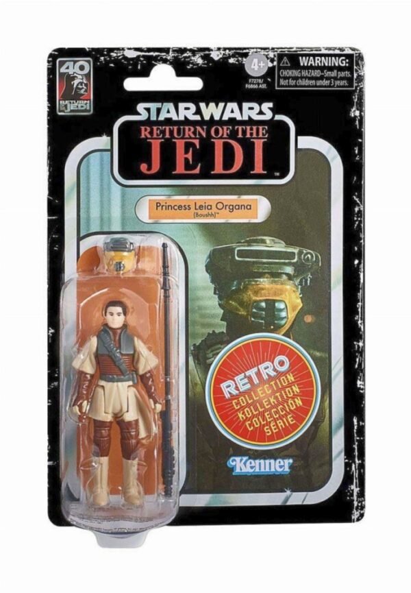 Hasbro Fans - Disney Star Wars: Return of the Jedi Retro Collection - Princess Leia Organa (Boushh) Action Figure (10cm) (F7278)