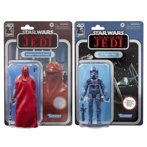 Hasbro Fans - Disney Star Wars The Black Series: Return of the Jedi Carbonized Collection - Emperor’s Royal Guard TIE Fighter Pilot (15cm) Action Figures (F7011)