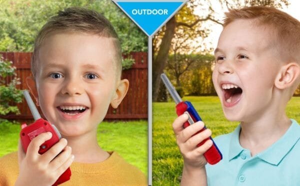 eKids Spiderman Walkie Talkies για παιδιά & ενήλικες με ενσωματωμένο μεγάφωνο και εμβέλεια 150 μέτρων (SM-212v2) (Μπλε/Γκρι/Κόκκινο)