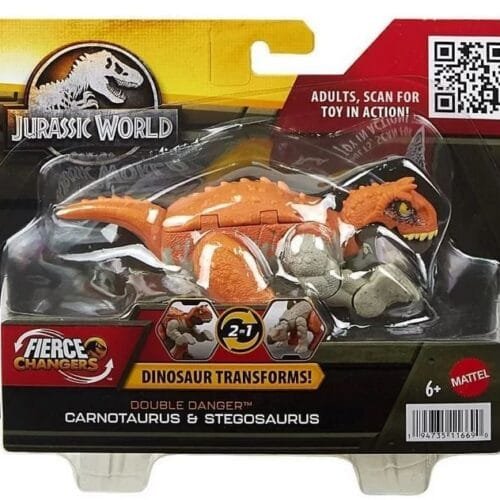 Jurassic World Fierce Changers - Double Danger Carnotaurus & Stegosaurus 2 σε 1