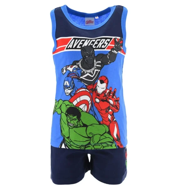 paidiko_amaniko_set_avengers_mple_BeHero Παιδικό Αμάνικο Σετ Avengers