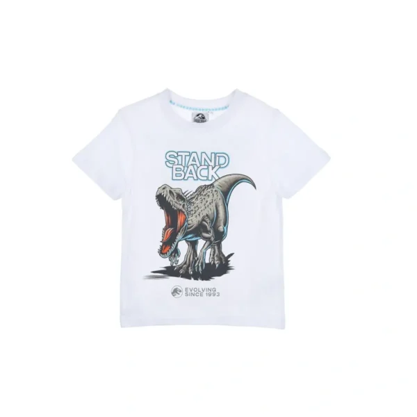 paidiko_mplouzaki_kontomaniko_jurassic_world_aspro_BeHero Παιδική Μπλούζα Jurassic World
