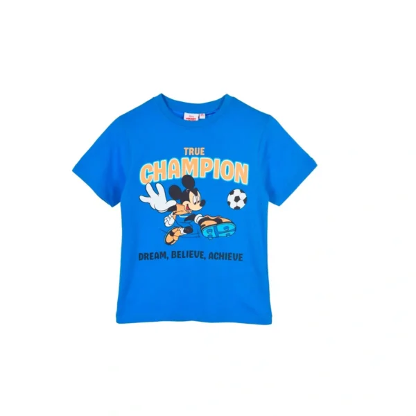 paidiko_mplouzaki_kontomaniko_mickey_mple_BeHero Παιδικό Μπλουζάκι Mickey Mouse "True Champion"