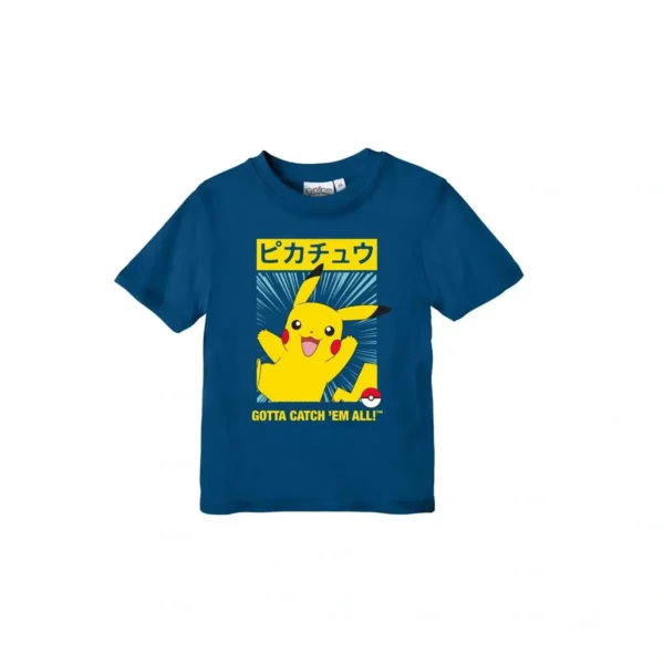 paidiko_mplouzaki_pokemon_mple_BeHero Παιδική Μπλούζα Pokémon Pikachu