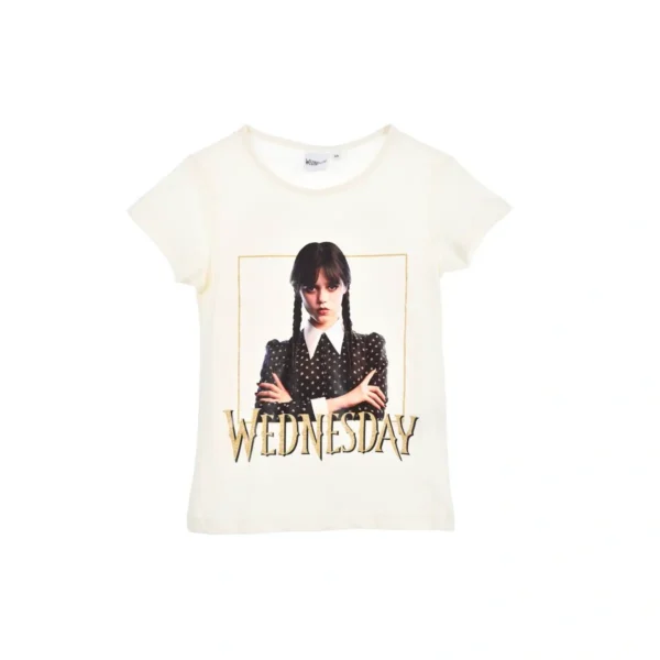 paidiko_mplouzaki_wednesday_leuko_BeHero Παιδική Μπλούζα Wednesday Addams