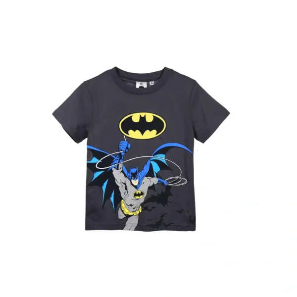 paidiko_mplouzaki_kontomaniko_gkri_skouro_batman_BeHero Παιδική Μπλούζα Batman
